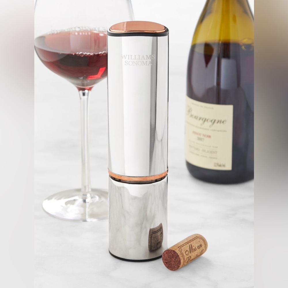 WILLIAMS SONOMA RECHARGEABLE ELECTRIC WINE OPENER *NWT $120.00